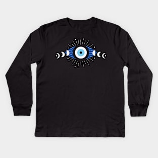 Evil Eye is Watching You Kids Long Sleeve T-Shirt